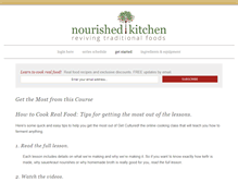 Tablet Screenshot of nourishedkitchencookeryschool.com